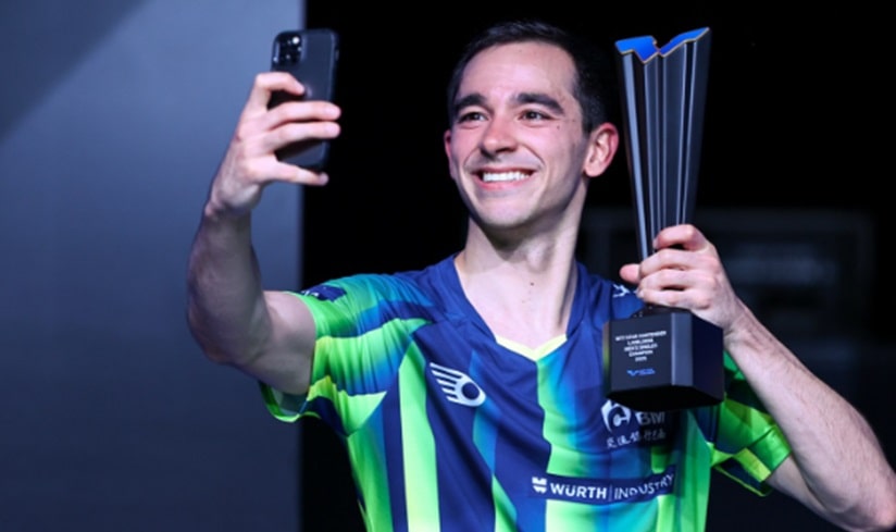 Tênis de Mesa: Hugo Calderano bate francês e conquista mais um título