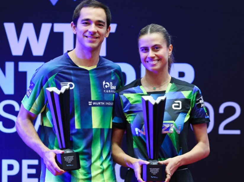 Tênis de Mesa: Hugo Calderano e Bruna Takahashi são campeões na Argentina